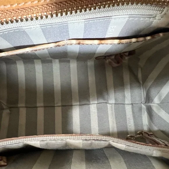 Brahmin Arden Pink and Brown Leather Satchel 15.5 x 9.5 x 5.0. LIKE NEW WOT - Picture 3 of 9